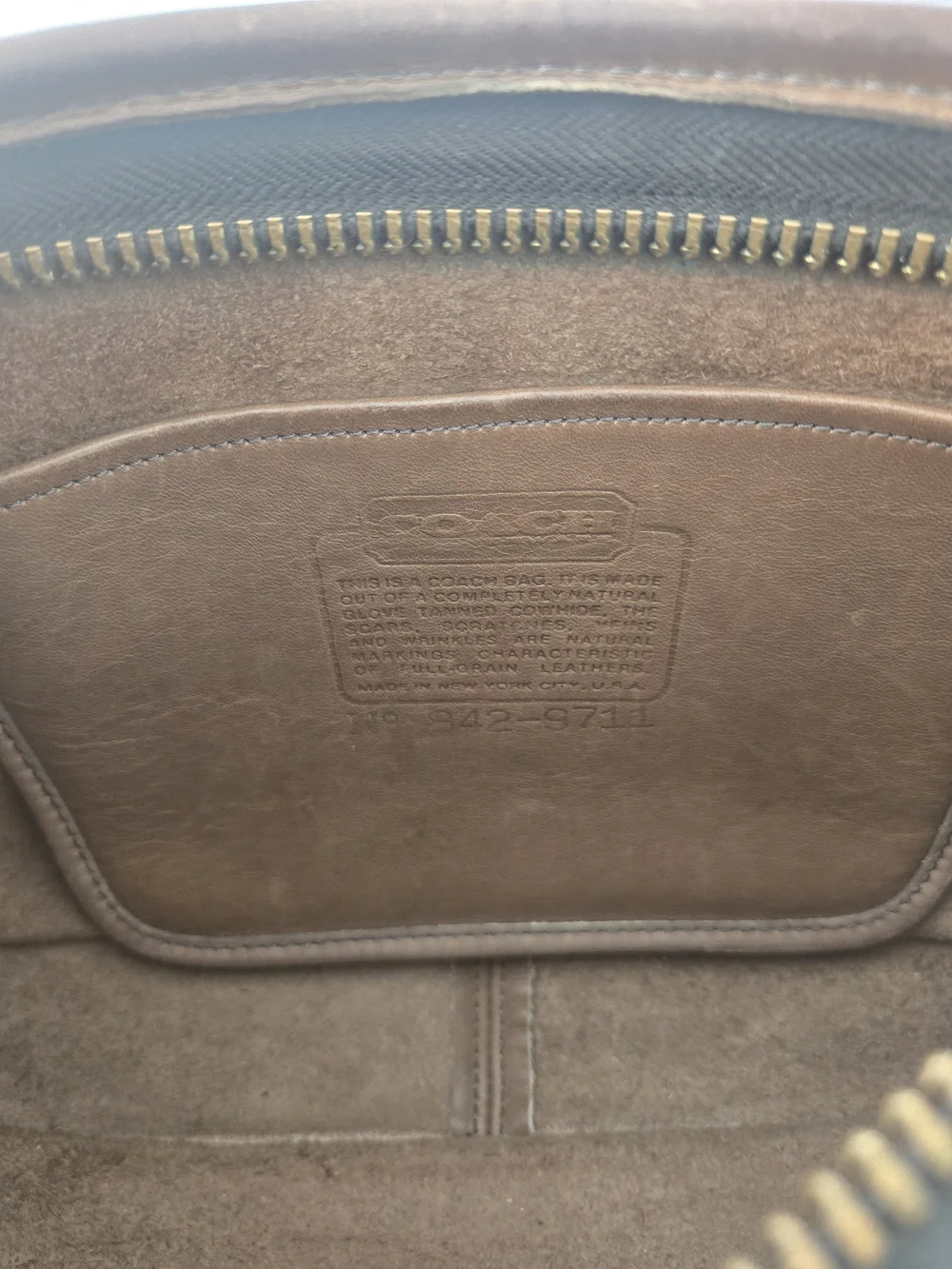 Coach Bonnie Cashin Vintage Small Brown Leather Shoulder Bag Distressed